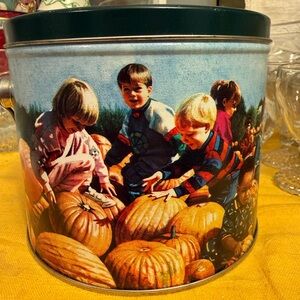 Vintage Circular Fall Tin